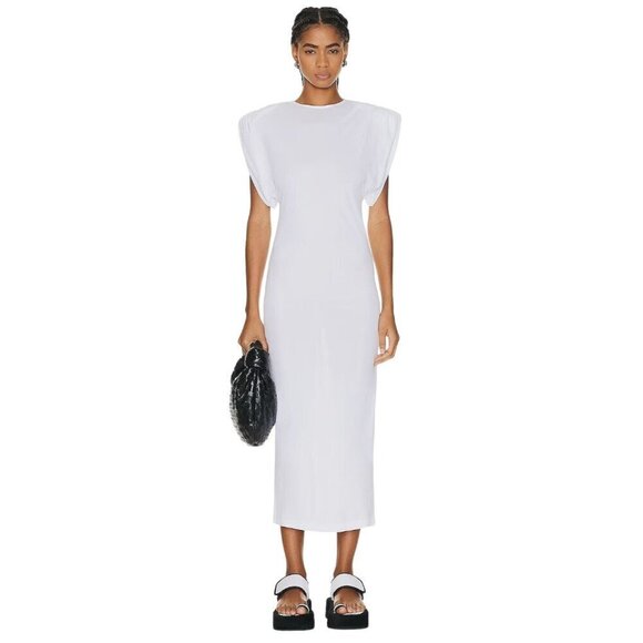 WARDROBE.NYC Sheath Dress iin White Large New Womens Jersey Midi - Picture 3 of 15